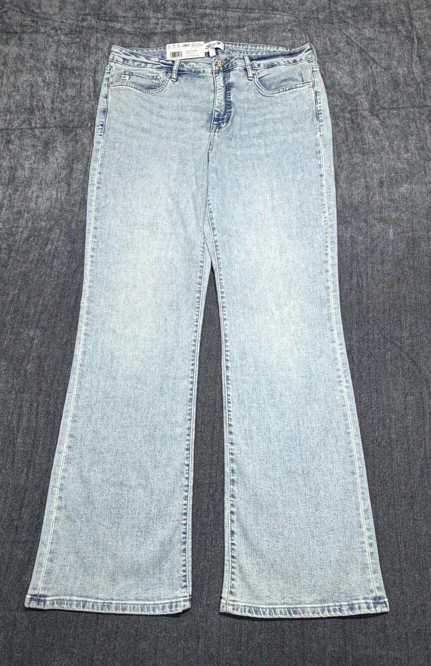 NWT Seven7 Bootcut Jeans Women's 12 Light Blue Denim High-Rise Casual Hipster